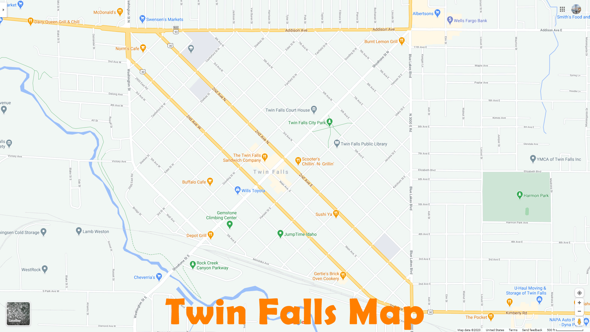 Twin Falls map
